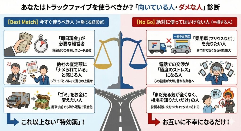 あなたはトラックファイブを使うべきか? 「向いている人・ダメな人」診断