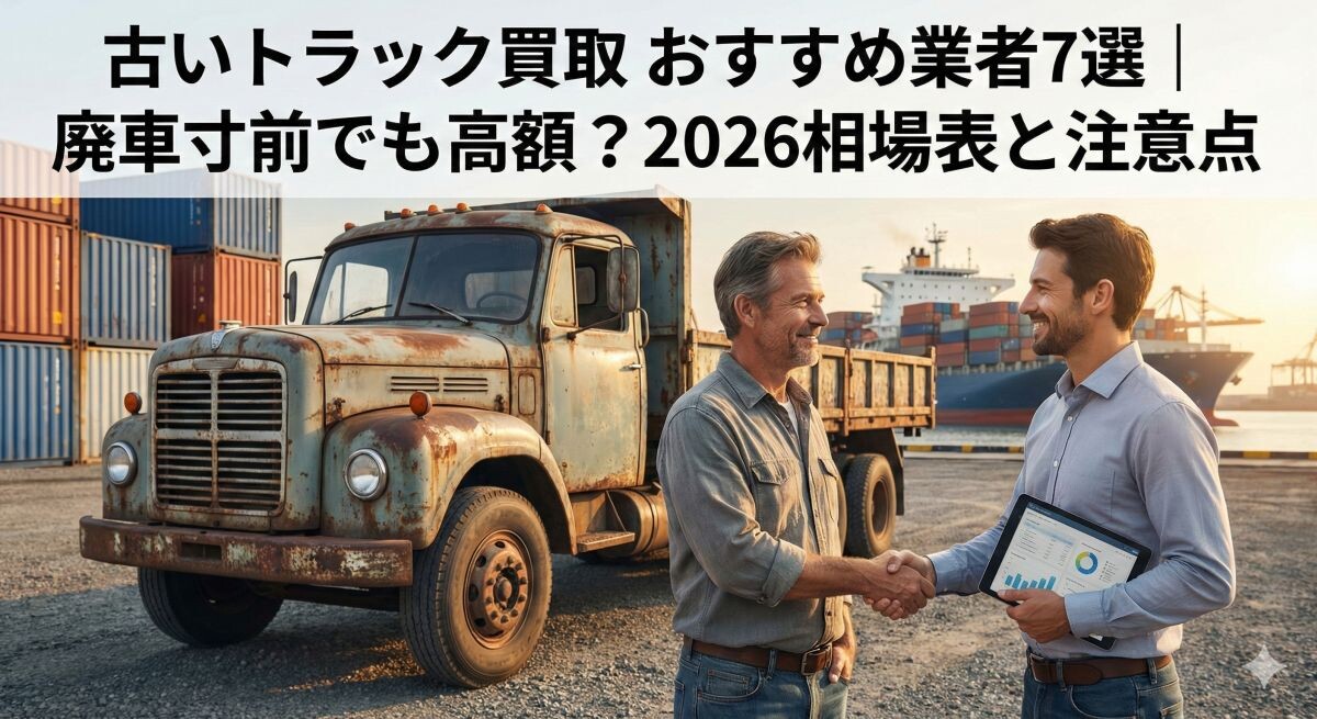 【2026】トラック買取業者ランキング!電話地獄・減額なしの優良5社狙いのアイキャッチ