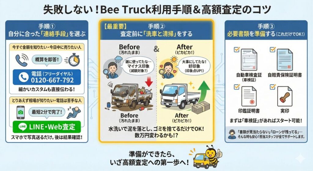失敗しないための「Bee Truck」利用手順と注意点