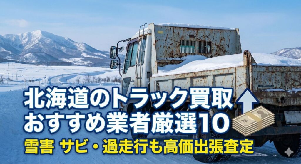 【最新版】北海道のトラック買取おすすめ業者厳選10選！雪害サビや過走行も高価出張査定のアイキャッチ