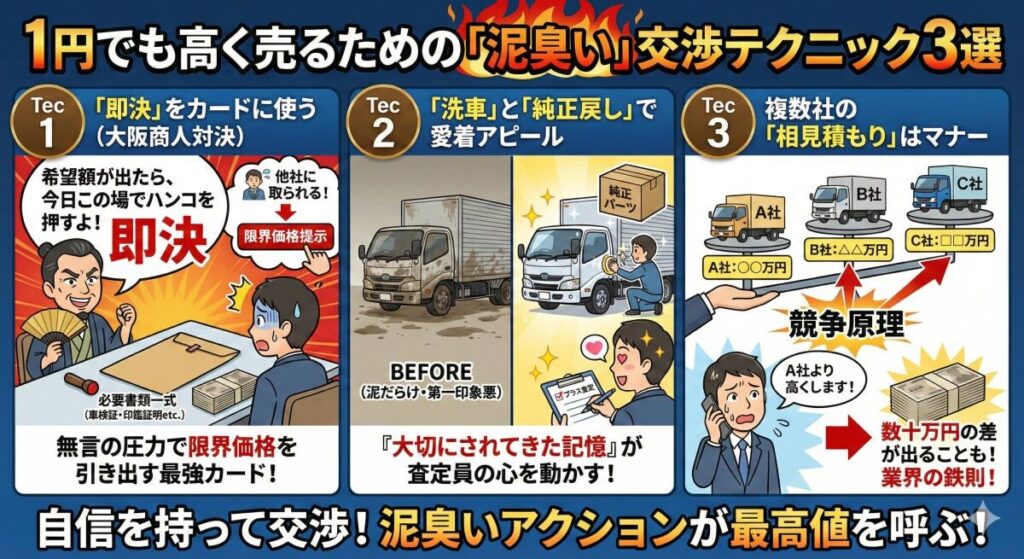1円でも高く売るための「泥臭い」交渉テクニック3選