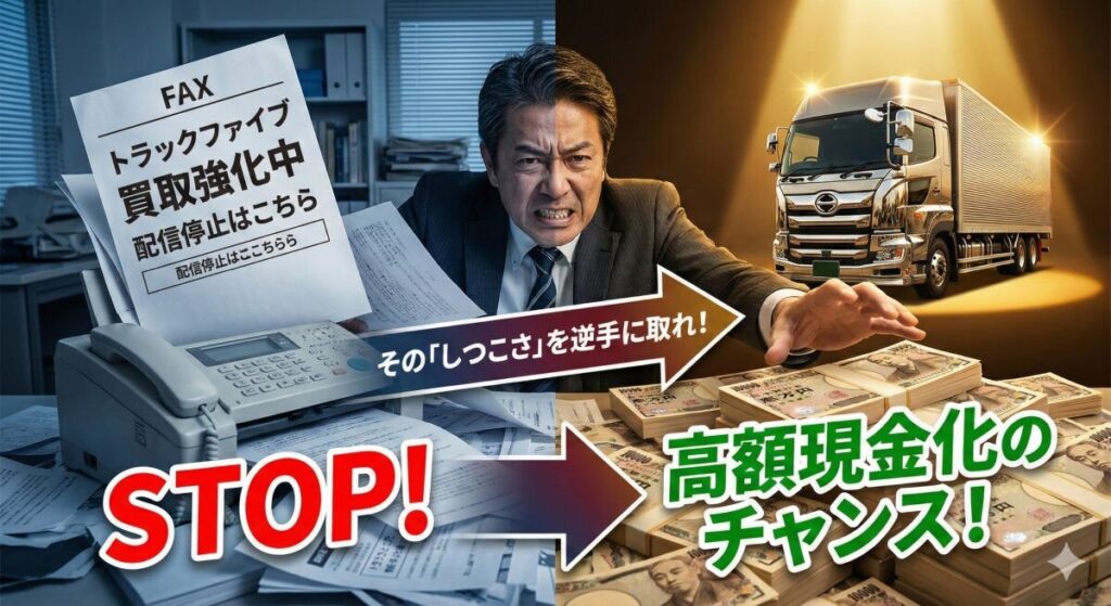 トラックファイブのFAX停止！その「しつこさ」を逆手に取る高額売却術のアイキャッチ