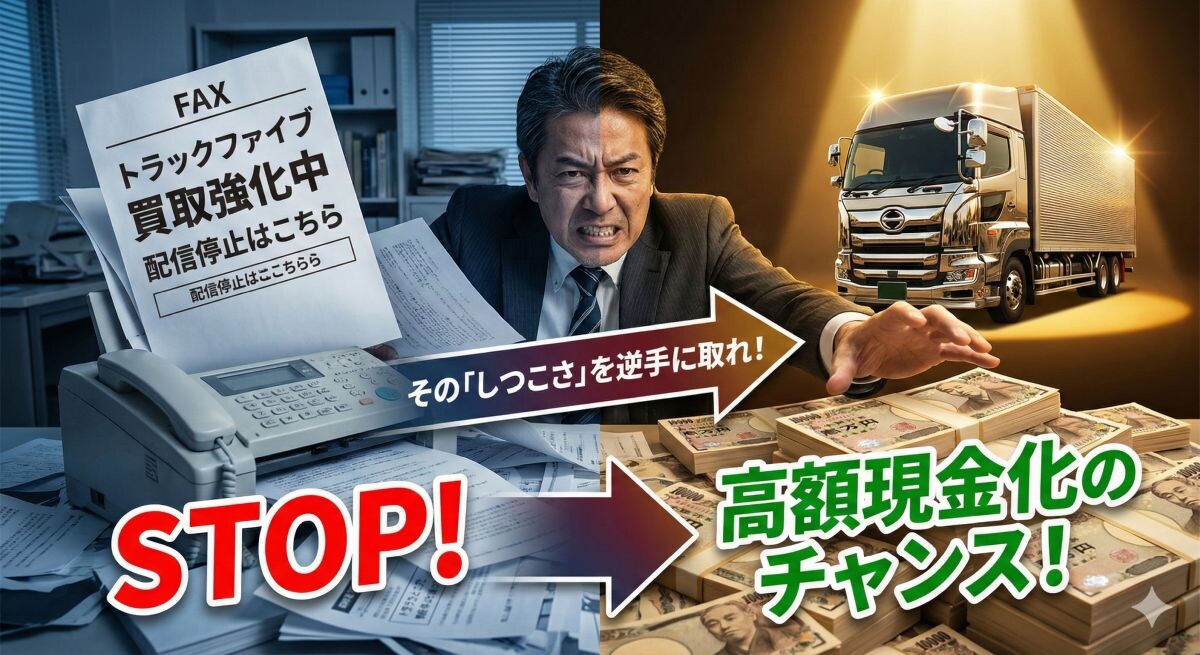 トラックファイブのFAX停止!その「しつこさ」を逆手に取る高額売却術のアイキャッチ