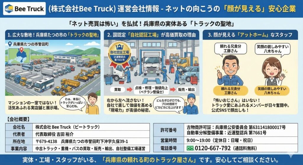 Bee Truck(株式会社Bee Truck)の運営会社情報