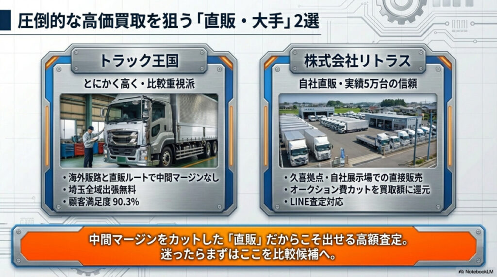 1社目:トラック王国(とにかく高く・比較重視派におすすめ)