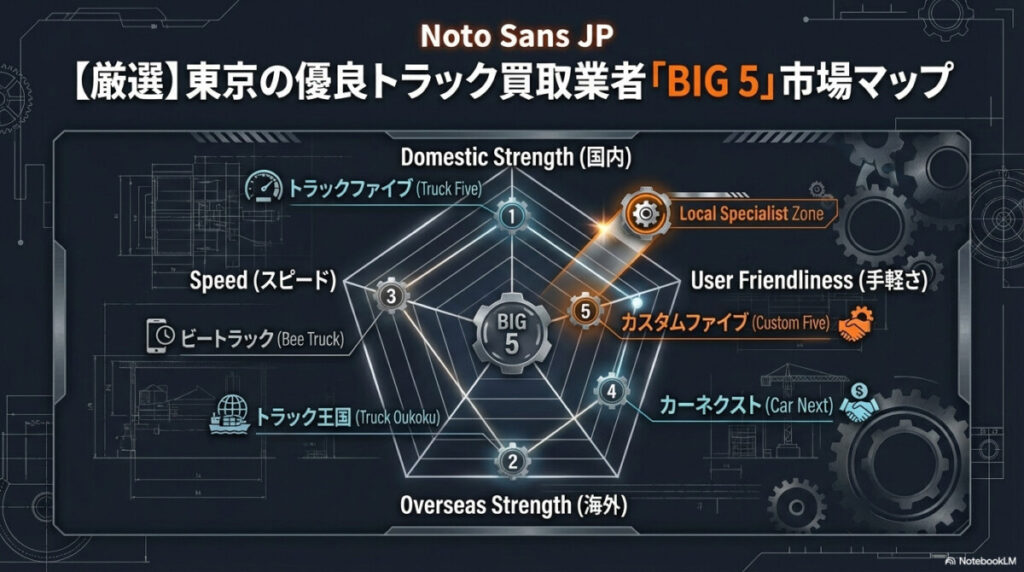 【2026年最新】東京のトラック買取業者おすすめ5選・即日現金化対応も