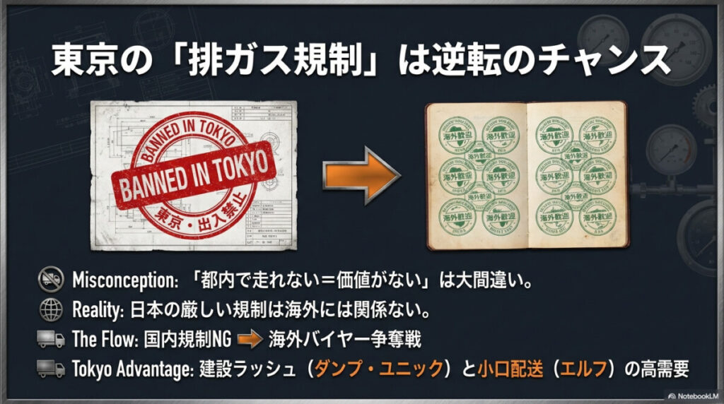 低年式車・古いトラックが海外需要で「お宝」に化ける理由