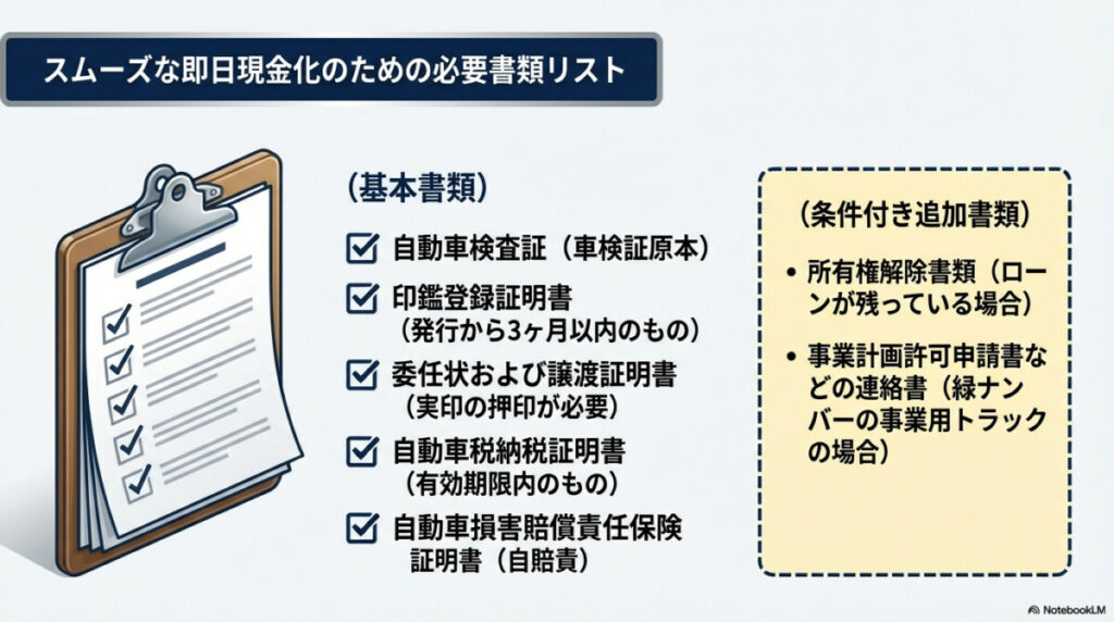 トラック買取(茨城)の必要書類と名義変更などの手続き