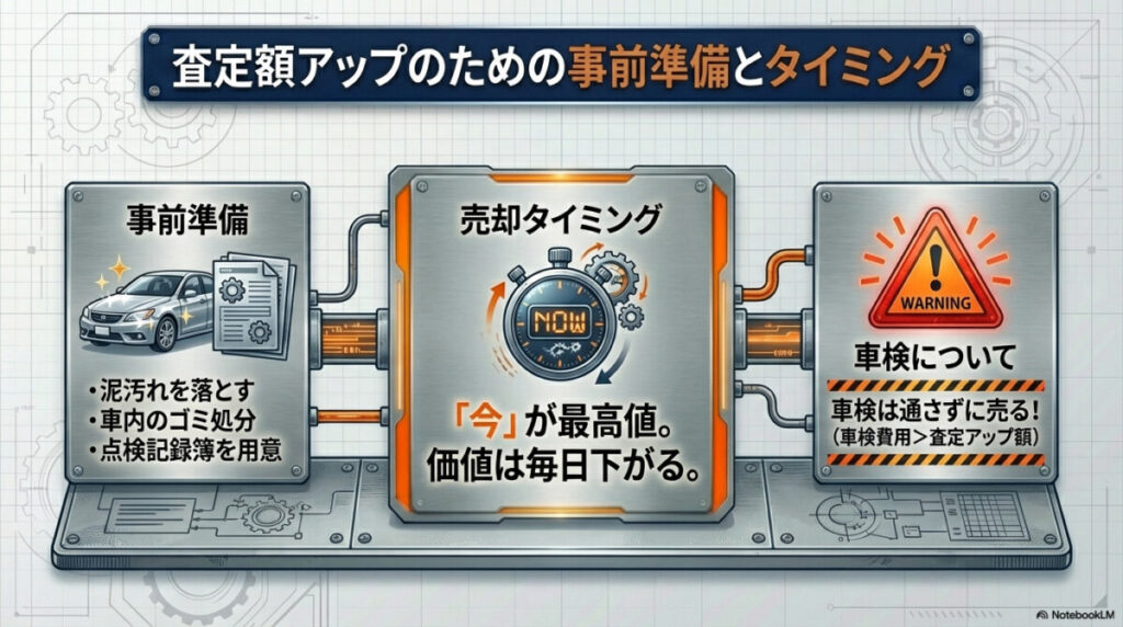 車両の簡易清掃とメンテナンス履歴(アピールポイントの整理)