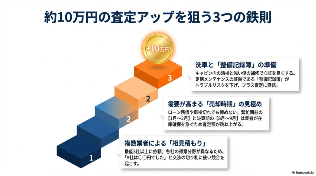 複数業者の相見積もりで「買取額の競合」を起こす