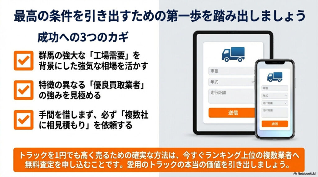 【群馬】トラック買取おすすめ10選!工場需要で一番高く売れる業者まとめ