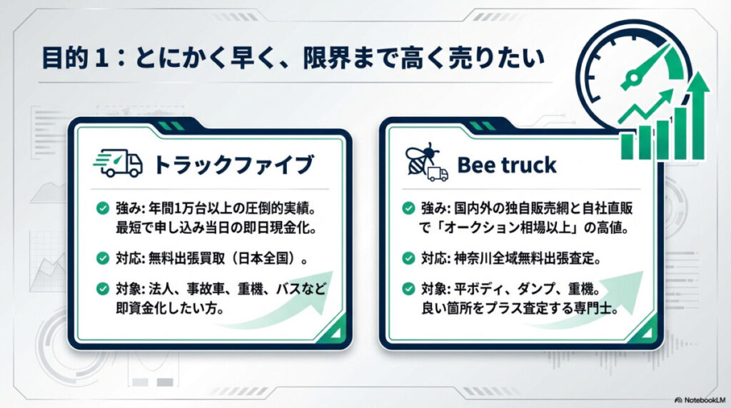 トラックファイブ(高額査定・最短即日入金に強み)