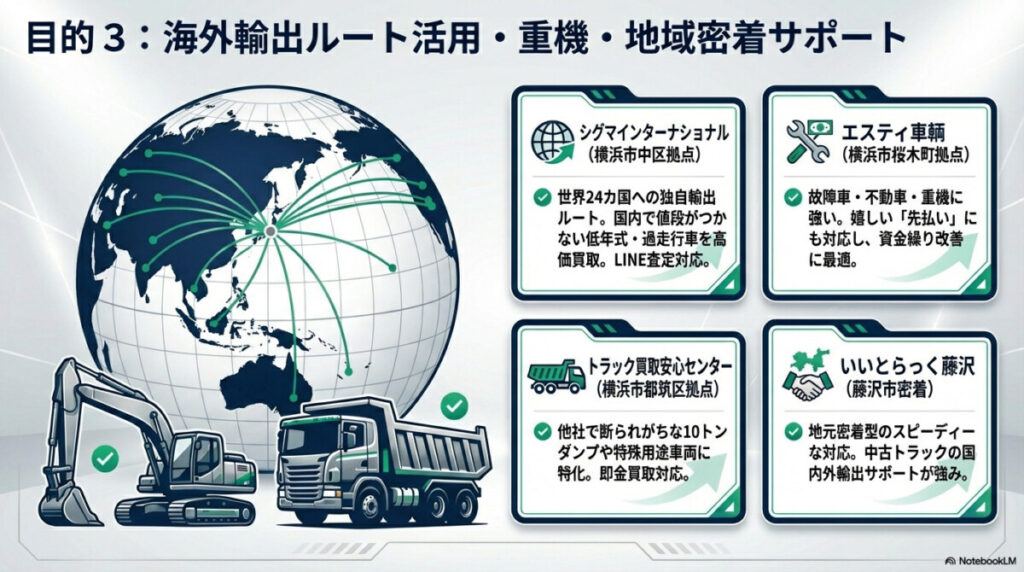 シグマインターナショナル(横浜拠点・世界24カ国の輸出ルートで高価買取)