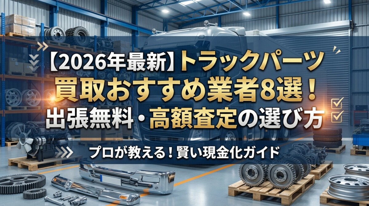 【2026年最新】トラックパーツ買取おすすめ業者8選!出張無料・高額査定の選び方