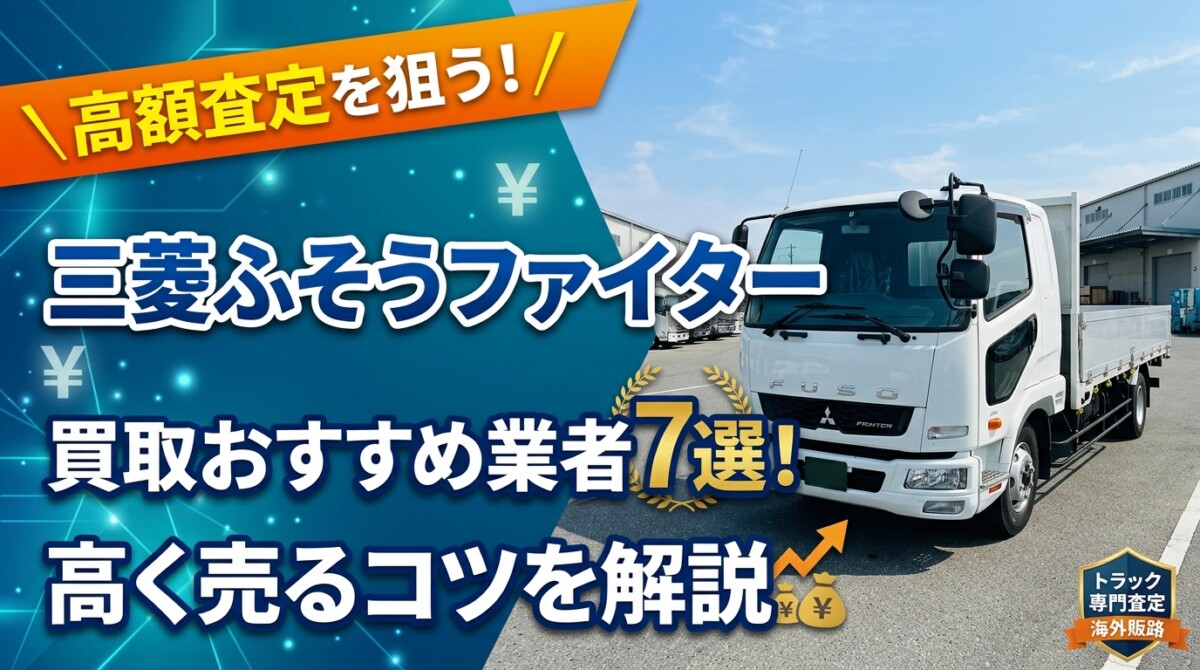 三菱ふそうファイター買取おすすめ業者7選!高く売るコツを解説